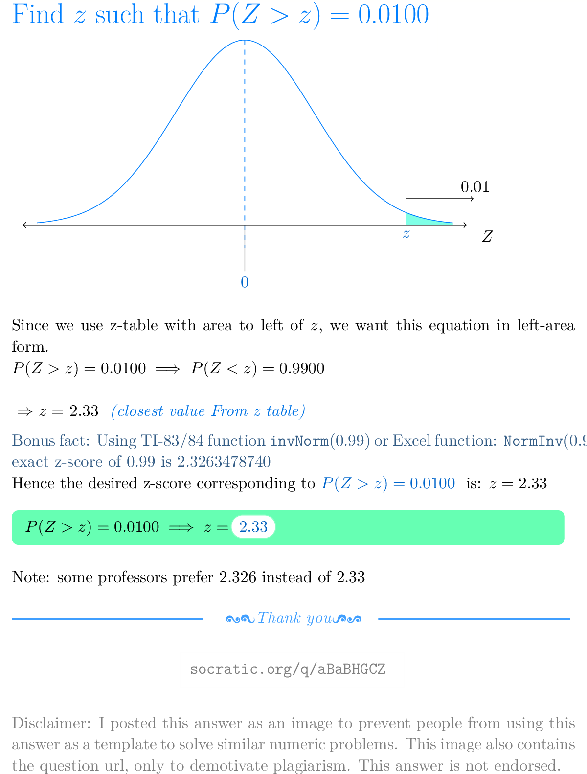 How Do You Find A Critical Z Value Socratic 8508